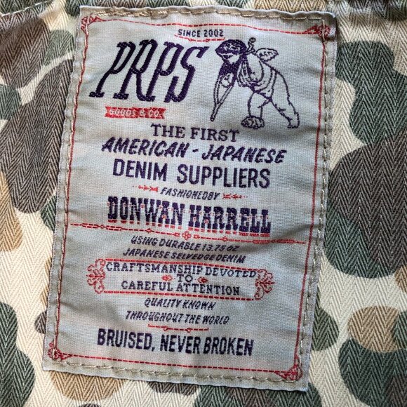 PRPS Jeans Men's 28x28 Blue Demon Distressed‎ Button Fly Straight Japanese Denim - Picture 16 of 16